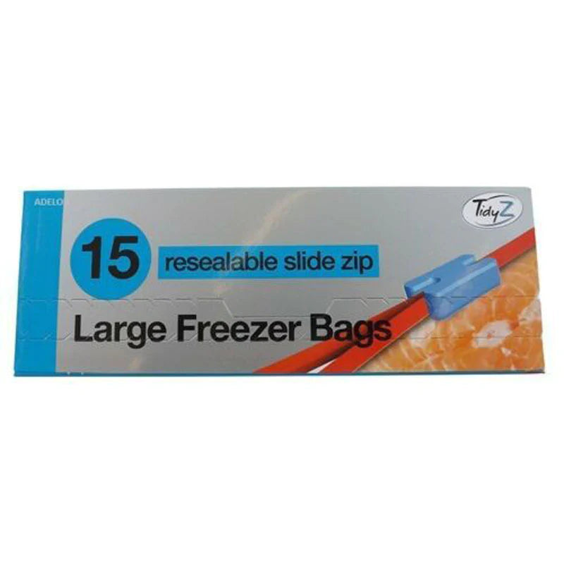 TidyZ 15 Slide Zip Food Bags 17cm x 19cm TidyZ 15 Slide Zip Food Bags 17cm x 19cm